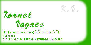 kornel vagacs business card